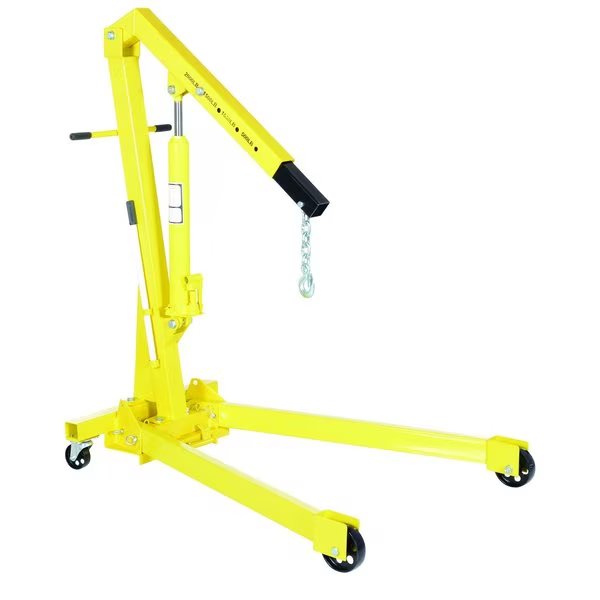 Steel Shop Crane Engine Hoist with Folding Legs, 2000 lb Capacity, Vestil, Mfr#: EHN-20-C